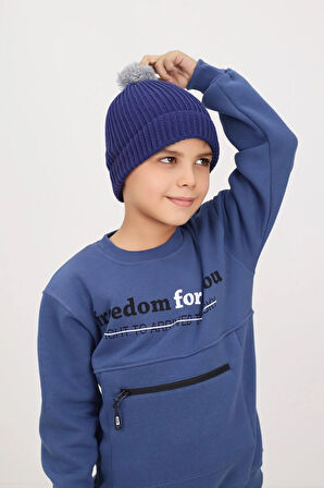 Minima Bebek Ponponlu Örgü Bere – Yumuşak, Sıcak Tutucu Kışlık