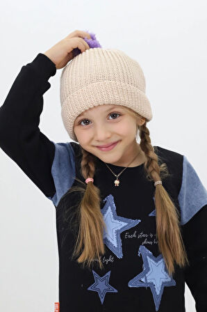 Minima Bebek Ponponlu Örgü Bere – Yumuşak, Sıcak Tutucu Kışlık