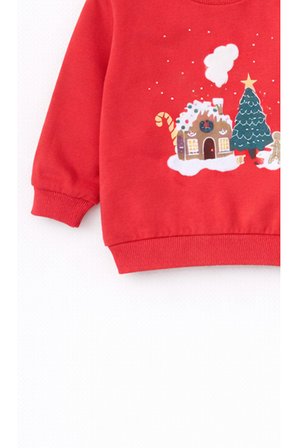 Kız Bebek Pamuklu Sweatshirt – Desenli Model | 6 Ay