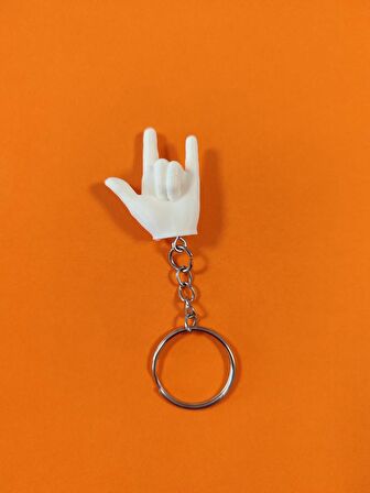 Rock and Roll İşareti Eğlenceli Anahtarlık