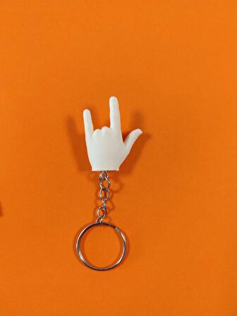 Rock and Roll İşareti Eğlenceli Anahtarlık