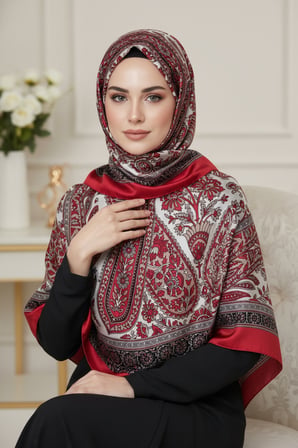 Etnik Damla Desenli Asalet Şal 180x70