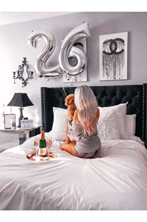 26 Yaş Gümüş Folyo Balon
