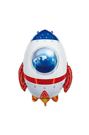 Uzay Konsepti 4 Yaş Doğum Günü Parti Kutlama Seti; Astronot, Ufo Ve Uzay Gemisi Folyo Balon Set