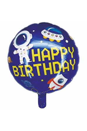 Uzay Galaksi Astronot Kozmik 6 Yaş Balon Set Uzay Astronot Konsept Doğum Günü Set