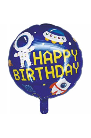 Uzay Galaksi Astronot Kozmik 4 Yaş Balon Set Uzay Astronot Konsept Doğum Günü Set