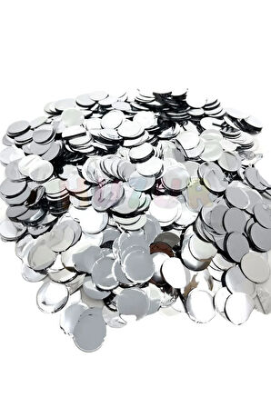 1 Paket Gümüş Balon Pulu Gri Silver Balon Içi Pul Konfetisi 10 Gram Konfetili Şeffaf Balon Pulu