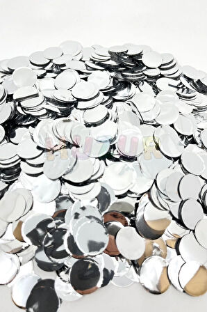 1 Paket Gümüş Balon Pulu Gri Silver Balon Içi Pul Konfetisi 10 Gram Konfetili Şeffaf Balon Pulu