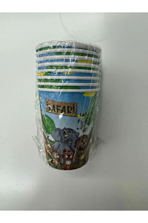 Safari Safari Hayvanlar Tabak Bardak Çatal Set 8 Kişilik