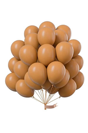 15 Adet Karamel Balon - Doğum Günü Konsepti - Parti Malzemeleri - Bride To Be Malzemeleri
