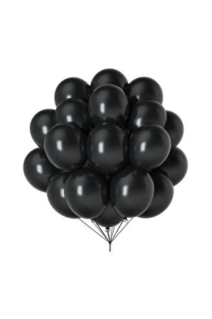 15 Adet Pastel Siyah Balon - Doğum Günü Konsepti - Parti Malzemeleri - Bride To Be Malzemeleri