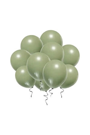 15 Adet Küf Yeşili Balon - Doğum Günü Konsepti - Parti Malzemeleri - Bride To Be Malzemeleri