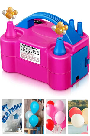 Çift Başlıklı Elektrikli Balon Şişirme Pompası