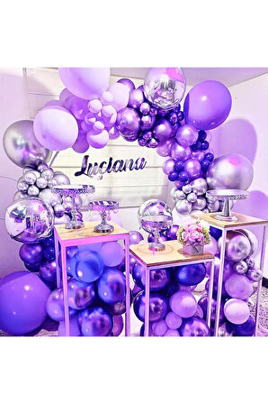 12INC Büyük Boy Aynalı Krom Balon Yüksek Kalite 10 Adet