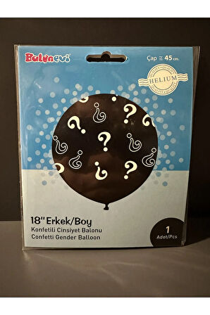 Cinsiyet Balonu Konfetili Helyum Erkek / Boy