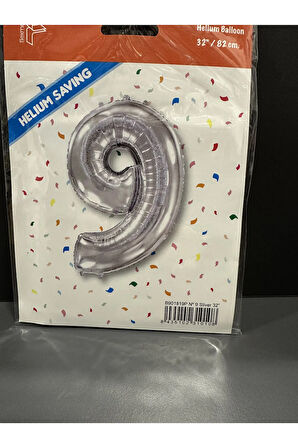 9 RAKAMI HELYUM BALON