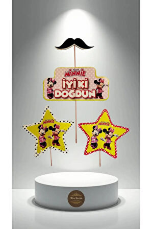 İyi ki Doğdun Mickey & Minnie Mouse Temalı 10'lu Konuşma Balonu Seti