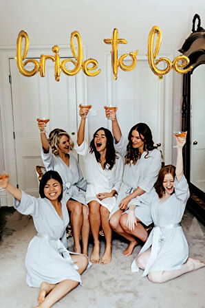 Bride To Be Yazılı El Yazısı Folyo Gold Renkli Altın Sarısı Balon Bekarlığa Veda Parti Büyük Balon