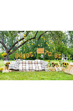 Bride To Be Yazılı Folyo Balon Konsept Gold Renkli Altın Sarısı Bekarlığa Veda Partisi Büyük Balon