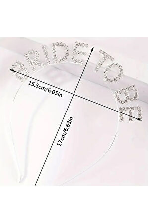 Bride Tobe Gelin Takımı Gelin Tacı Gümüş