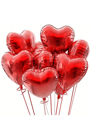 Kalp Folyo Balon - 45cm Kırmızı Kalp Helyum Balon - Uçan Balon Evlilik Teklifi