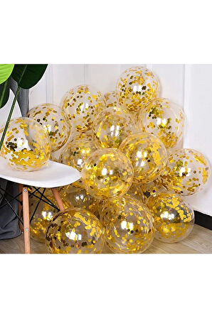 Metalik Balon ve Konfetili Balon Seti