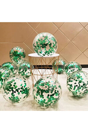 Metalik Balon ve Konfetili Balon Seti