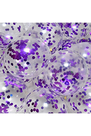 Metalik Balon ve Konfetili Balon Seti