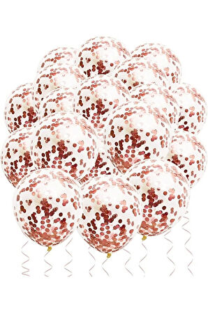 Metalik Balon ve Konfetili Balon Seti