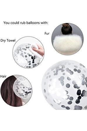 Metalik Balon ve Konfetili Balon Seti