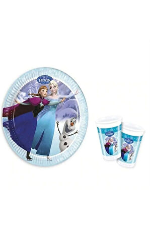 Frozen Elsa Anna Karlar Ülkesi 8 Kişilik 1 Yaş Doğum Günü Parti Konsepti Seti Parti Malzemeleri