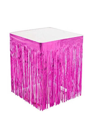 Masa Eteği Metalize Pembe