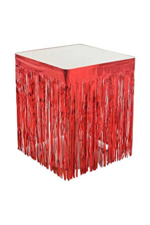 Masa Eteği Metalize Kırmızı