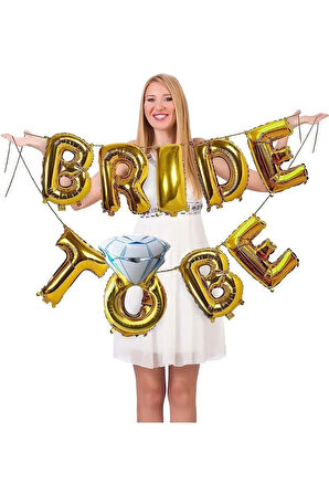 Bekarlığa Veda Tek Taşlı Bride To Be Folyo Balon Seti
