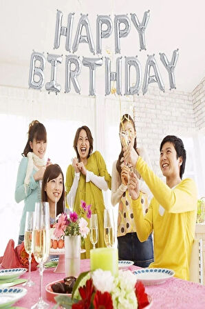 Happy Bırthday Harf Folyo Balon Set