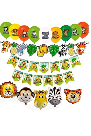 Safari Doğum Günü Süsleri Seti