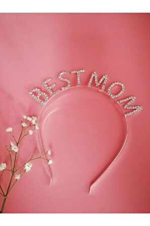 Best Mom Yazılı Kristal Taç