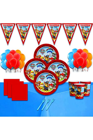Paw Patrol Paw Petrol Doğum Günü Süsleri Süsleme Seti 16 Kişilik