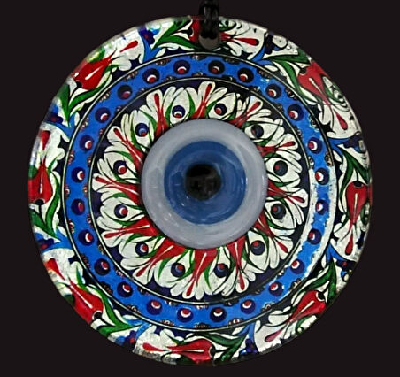 Lale Desenli Gümüş Rengi 12 Santimetre Füzyon Cam Duvar Süsü