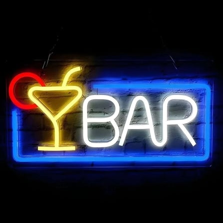 BAR Yazılı Neon Led Dekor Aksesuar Işıklı Pano Duvar Aydınlatma
