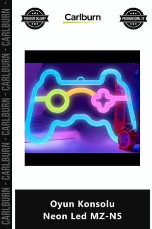 Özel Üretim Rgb Dekoratif Gamer Duvar Aydınlatma Tabelası Gaming Şık Oyun Konsolu Neon Led Mzn5