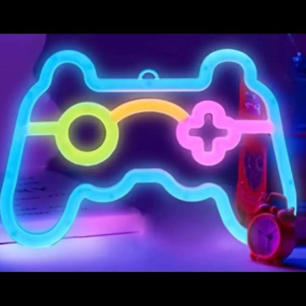 Özel Üretim Rgb Dekoratif Gamer Duvar Aydınlatma Tabelası Gaming Şık Oyun Konsolu Neon Led Mzn5