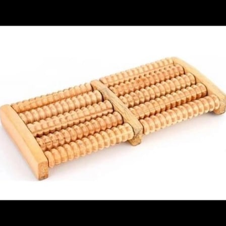 Ozel Uretim Ergonomik Masif Cam Rahatlatici Terapi 12 Silindirli Ahsap Ayak Masaj Aleti Mz511A