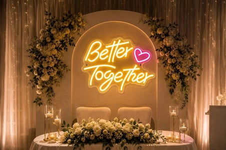 Özel Üretim Romantik Duvar Dekor Aydınlatma Organizasyon Hediye Better Together Neon Led