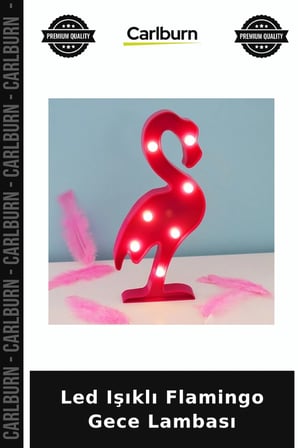 Led Işıklı Flamingo Gece Lambası Ev Dekorasyonu Hediyelik Lamba