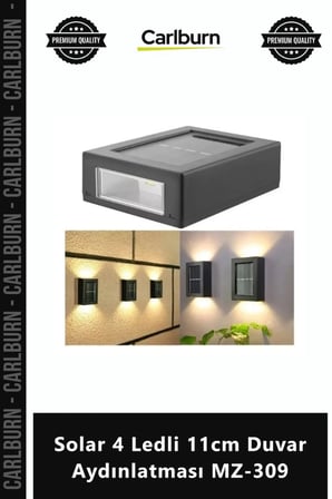 özel üretim gün işığı dış mekan su geçirmez bahçe solar 4 ledli 11cm duvar aydınlatması mz309