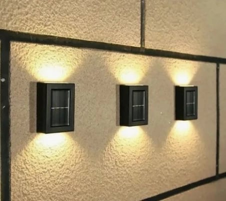 özel üretim gün işığı dış mekan su geçirmez bahçe solar 4 ledli 11cm duvar aydınlatması mz309