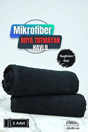Kuaförlere Özel Boya Tutmayan Mikrofiber Saç Havlusu 50x90 cm 2'li Set
