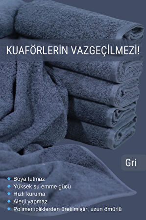 Kuaförlere Özel Boya Tutmayan Mikrofiber Saç Havlusu 50x90 cm 4'lü Set