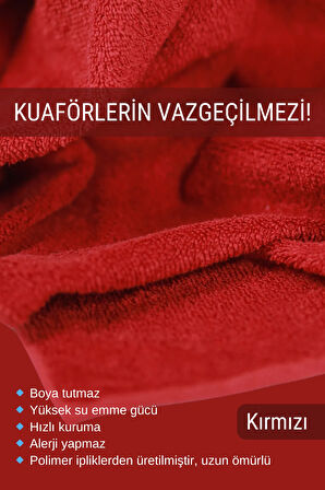 Kuaförlere Özel Boya Tutmayan Mikrofiber Saç Havlusu 50x90 cm 4'lü Set